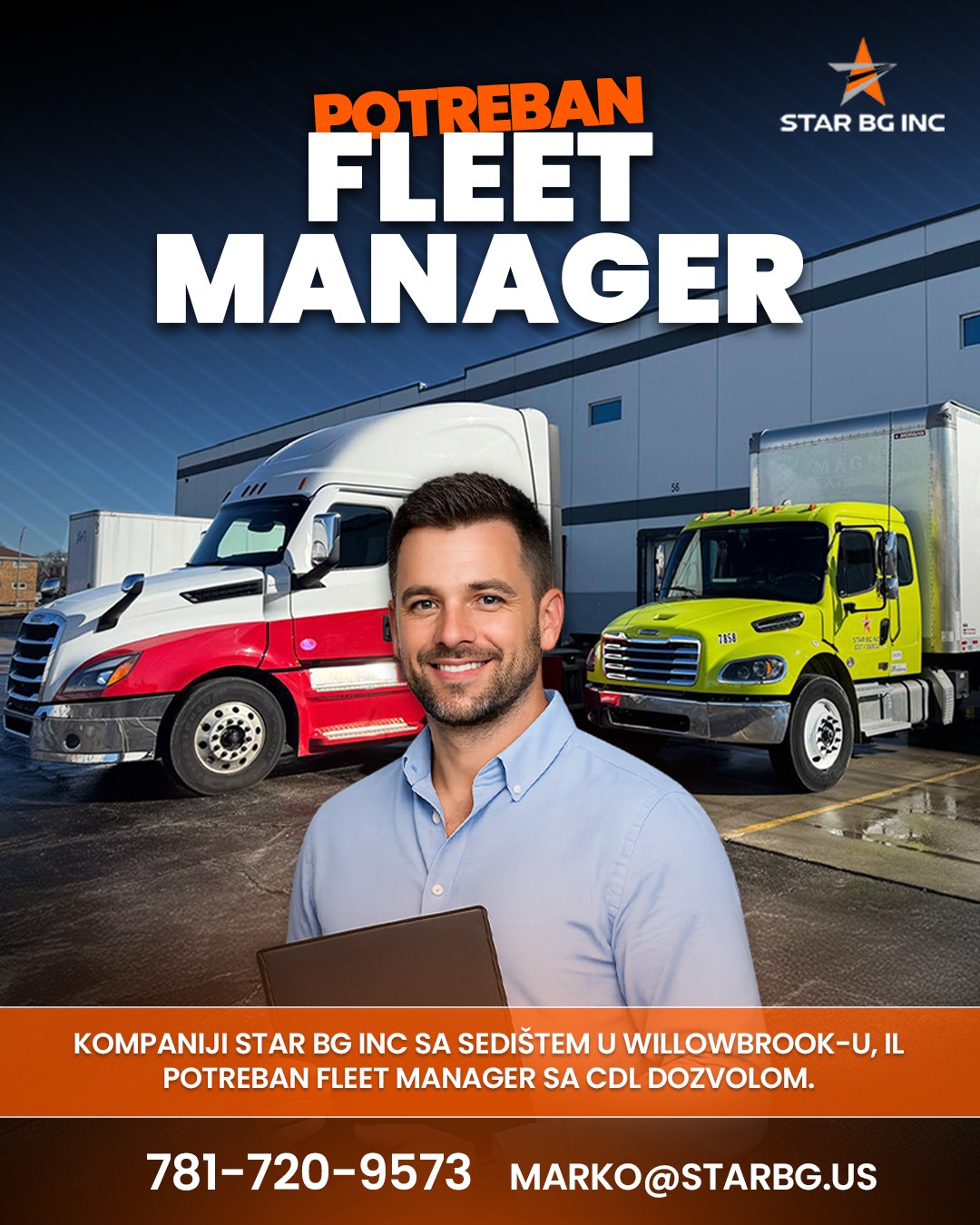 Star BG Inc traži Fleet Managera sa CDL dozvolom