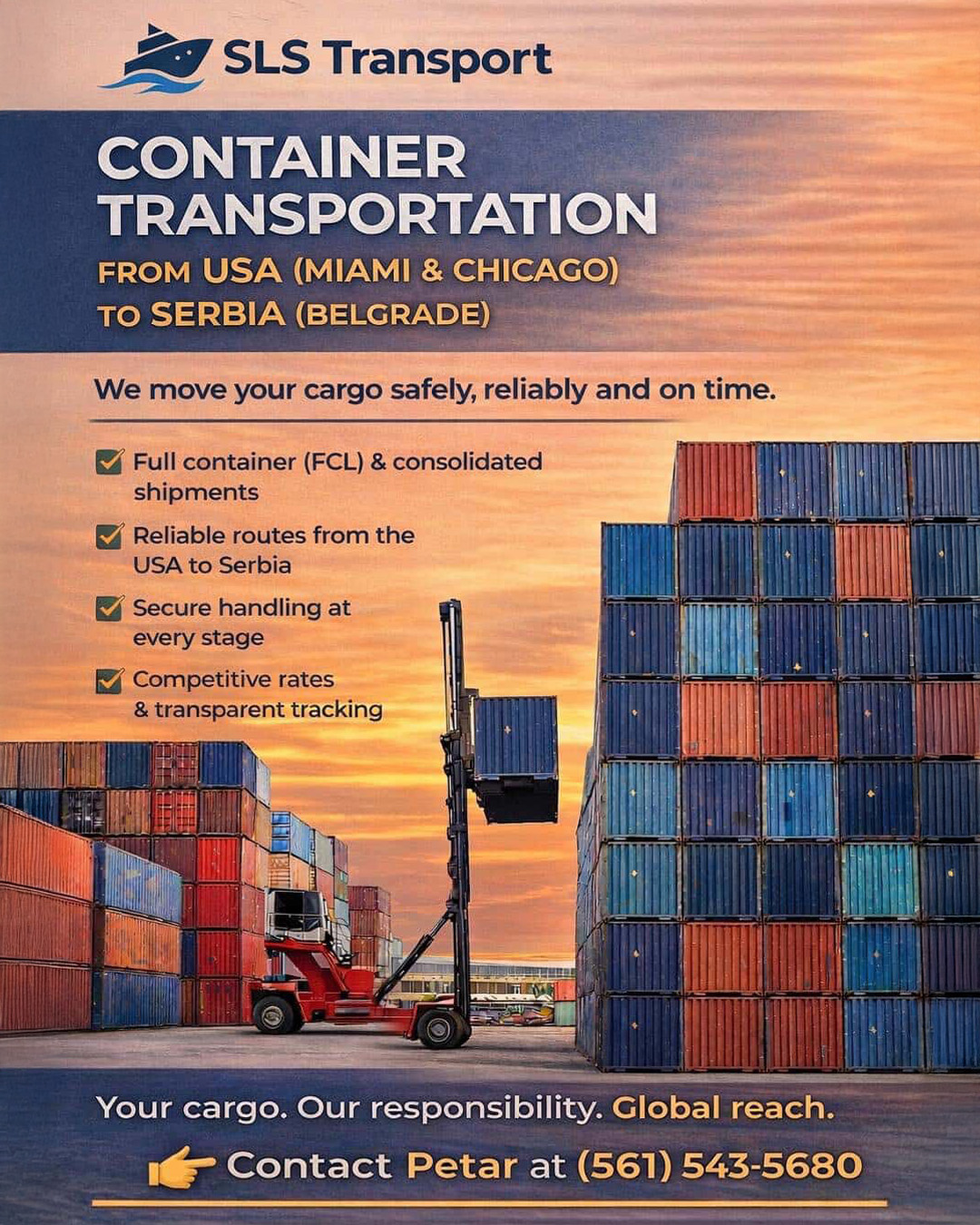 Pouzdan kontejnerski transport iz SAD u Srbiju