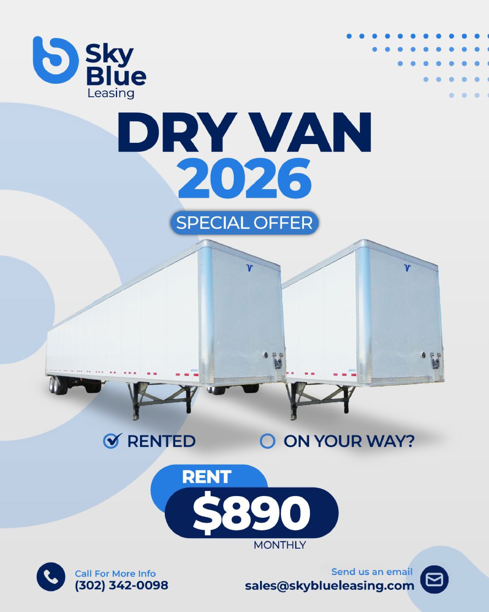 Expand Your Fleet with 2026 Dry Vans – Special Pricing Available