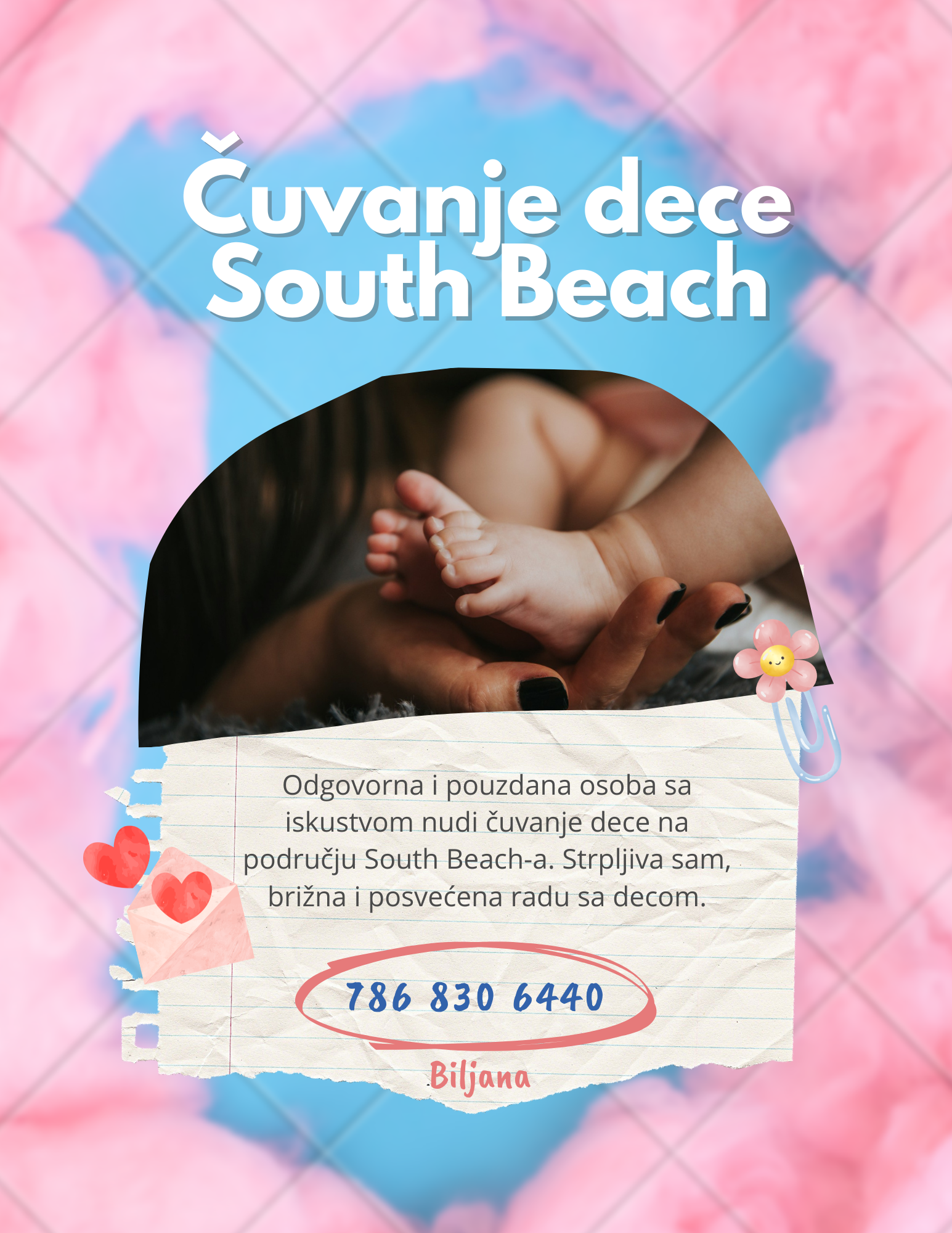 Tražim posao - Čuvanje dece na South Beach-u