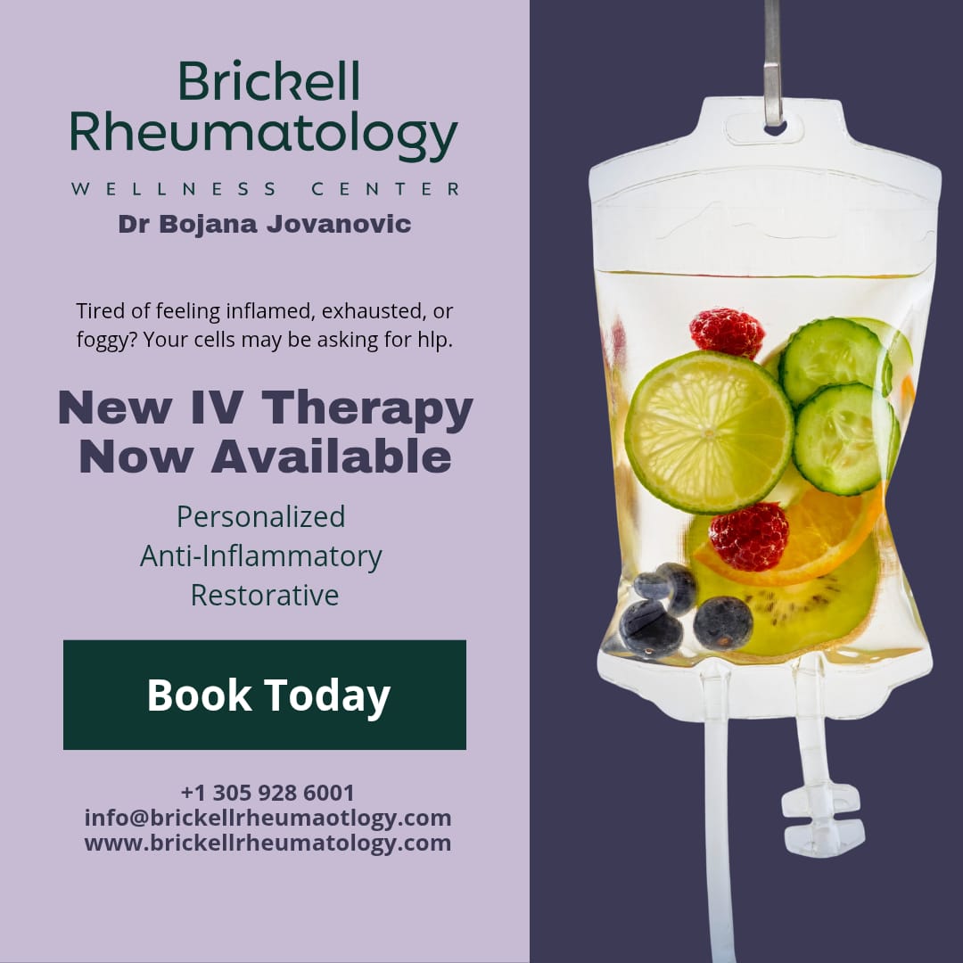 Brickell Rheumatology Wellness Center now offers personalized IV Therapy 