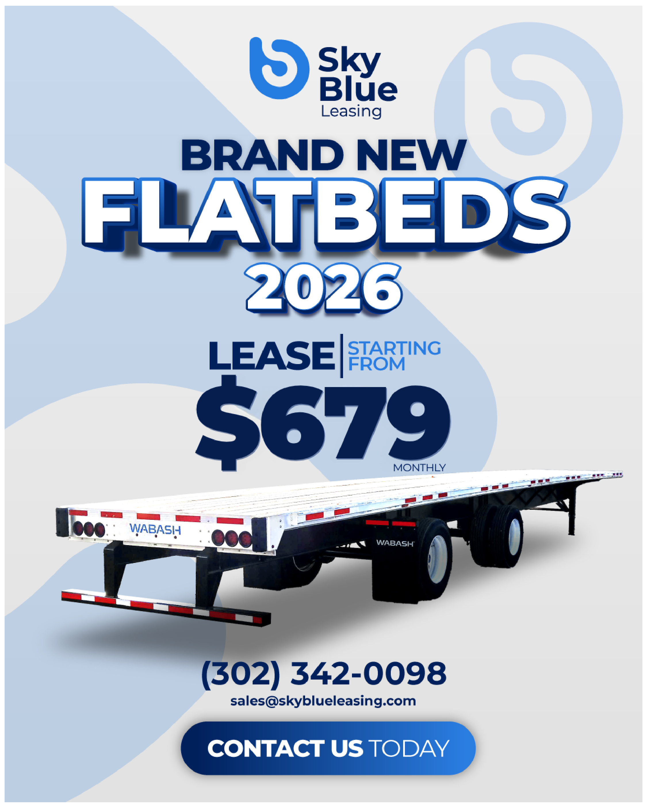 Lease Brand New 2026 Flatbeds Starting at $679/Month