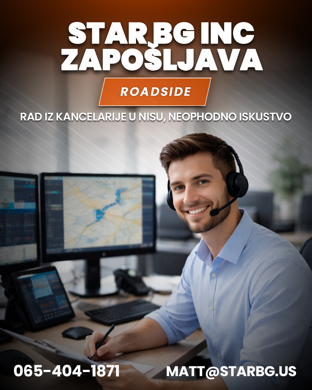 STAR BG INC zapošljava: Roadside pozicija u Nišu