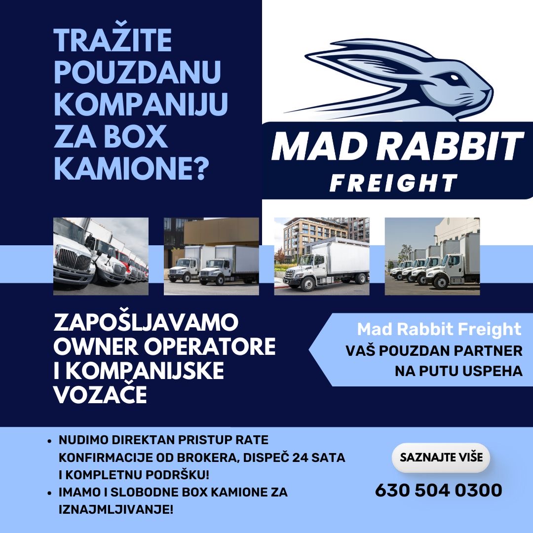 Mad Rabbit Freight zapošljava kompanijske vozače i owner operatore