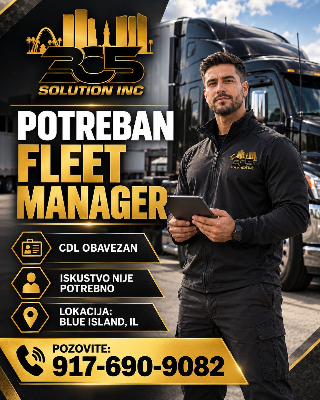 Potreban Fleet Manager - Pridružite se timu kompanije 305 Solution Inc