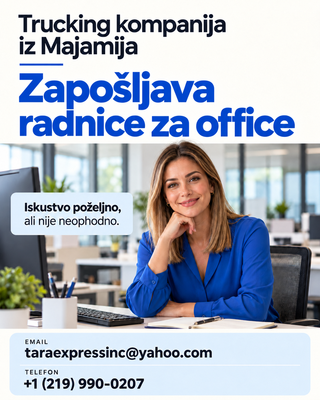 Posao u Majamiju: Otvorene pozicije za radnice u trucking kancelariji