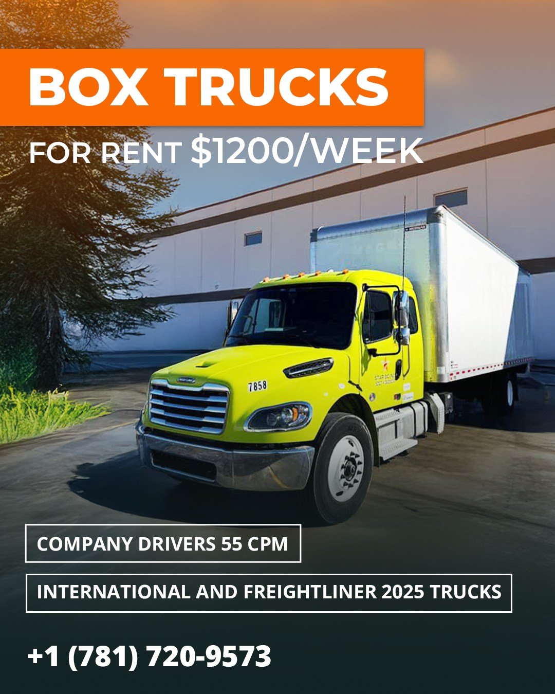 2025 Box Trucks For Rent – ONLY $1200/WEEK