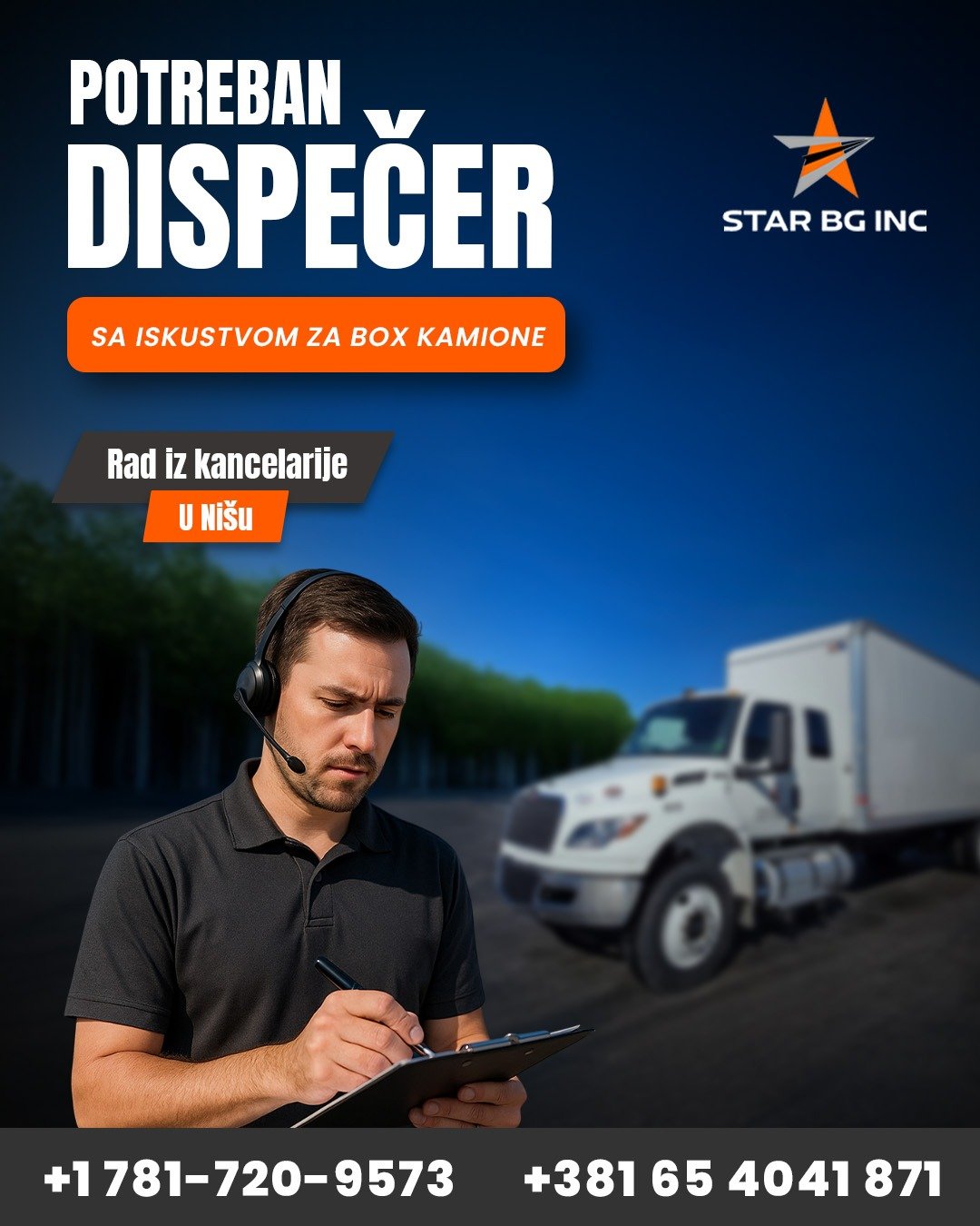 STAR BG traži iskusnog box truck dispečera za rad iz kancelarije u Nišu