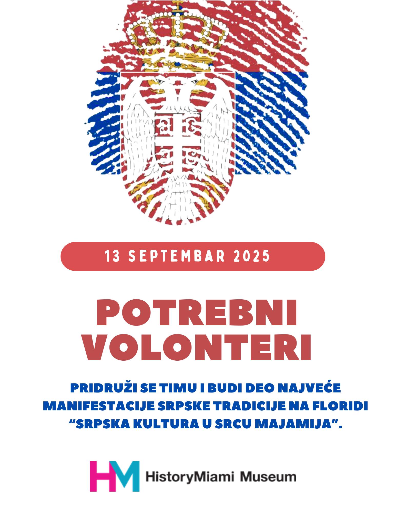 Volonteri potrebni za manifestaciju “Srpska kultura u srcu Majamija”